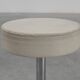 Vintage Mid-century design stool in chrome with white leather seat, 1970s