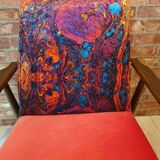Renowated fox armchair, type 300-190 Lava upholstery, 1960s Poland