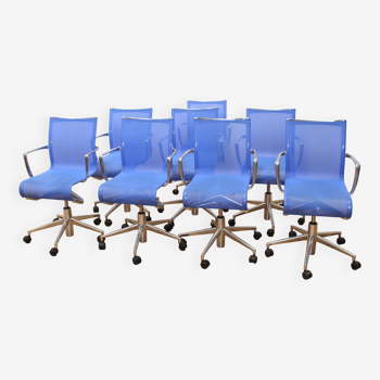 Suite de 8 chaises de bureau RollingFrame, Alias