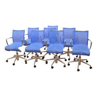 Suite de 8 chaises de bureau RollingFrame, Alias