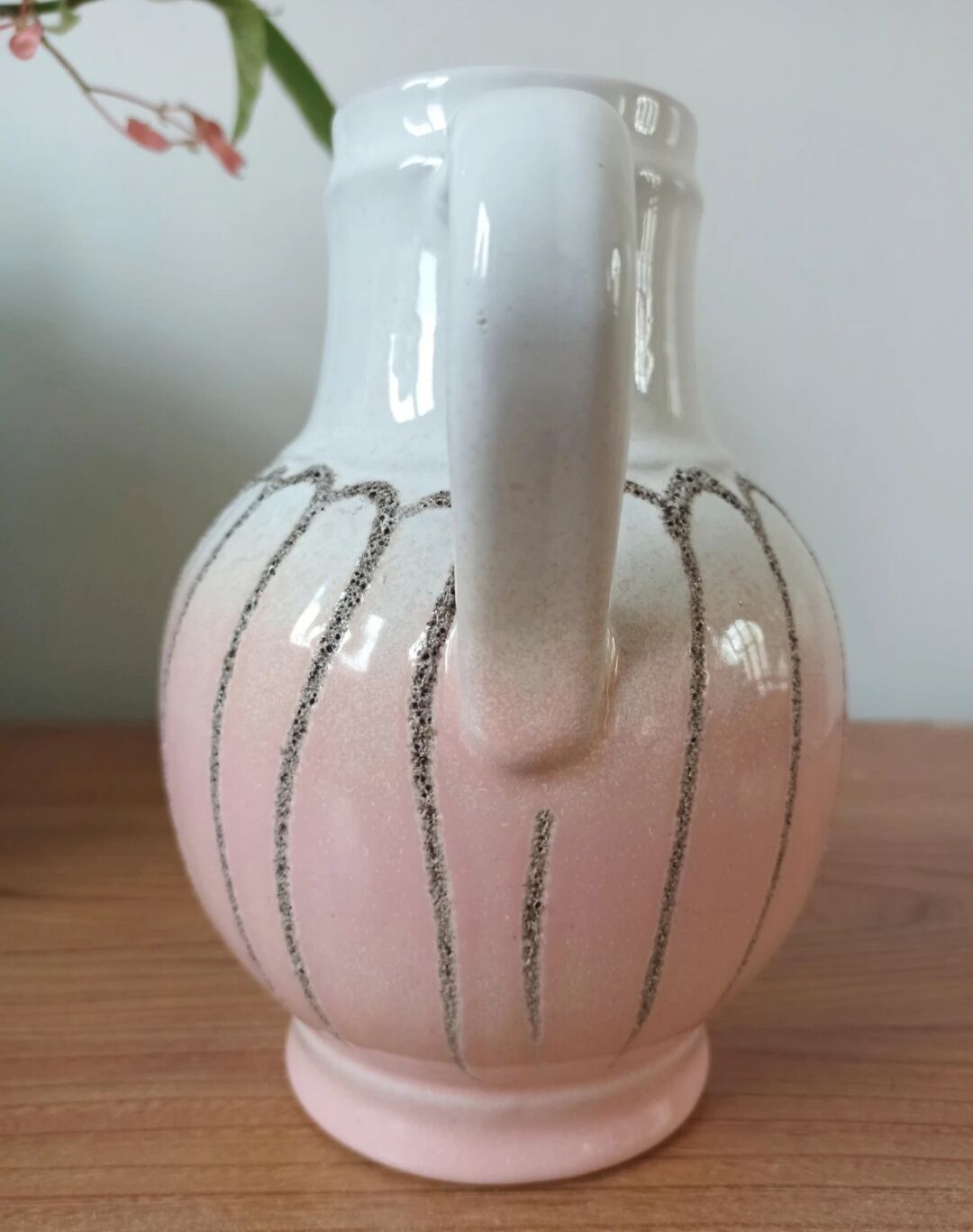 Vintage enamelled ceramic jug - Strelha GDR