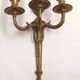 Magnificent Pair French Antique Bronze Triple Wall Lights Urn & Swag Detail