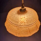 Art Deco pendant lamp from the 30s and 50s, vintage France - newly electrified