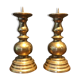 pair of small brass candlesticks in the 70s