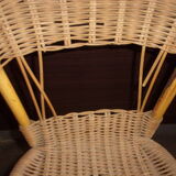 Wicker rattan child chair 1950