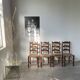 Rustic handcrafted oak chairs 1900