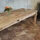 Solid oak farmhouse table "brut" 247x89, top "chocolate oak"