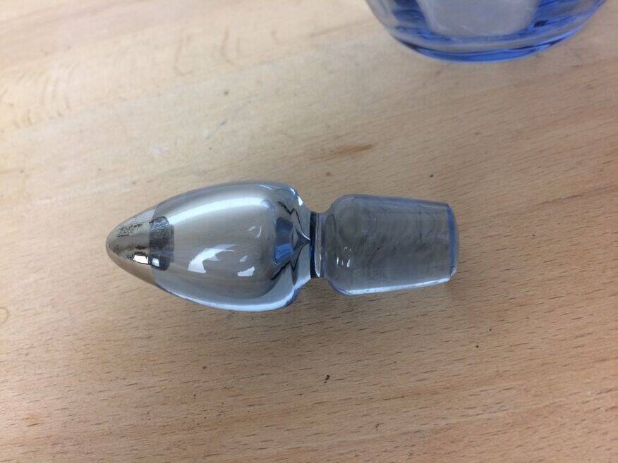 Vintage blue crystal toiletry bottle