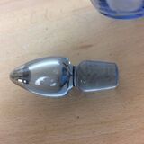 Flacon de toilette vintage en  cristal bleu