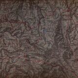 Old map of the Autun region of Château Chinon