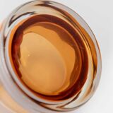 Vintage Skrdlovice Glass Bowl by Jaroslav Svoboda – Bold orange amber glass with white wave, Czech 1970s