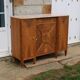 Art Deco sideboard in solid walnut and veneer – pink marble top