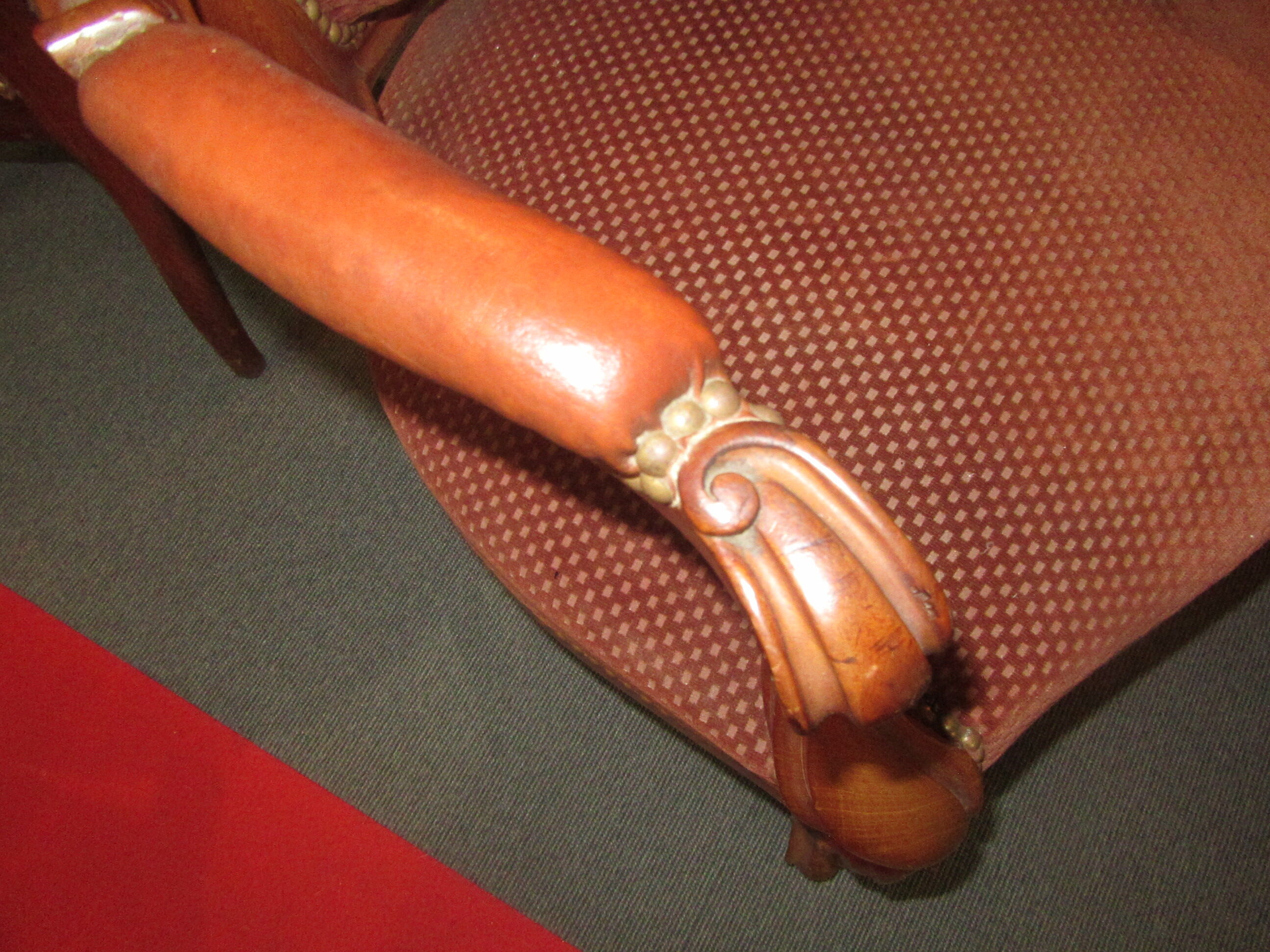 2 mahogany armchairs louis philippe