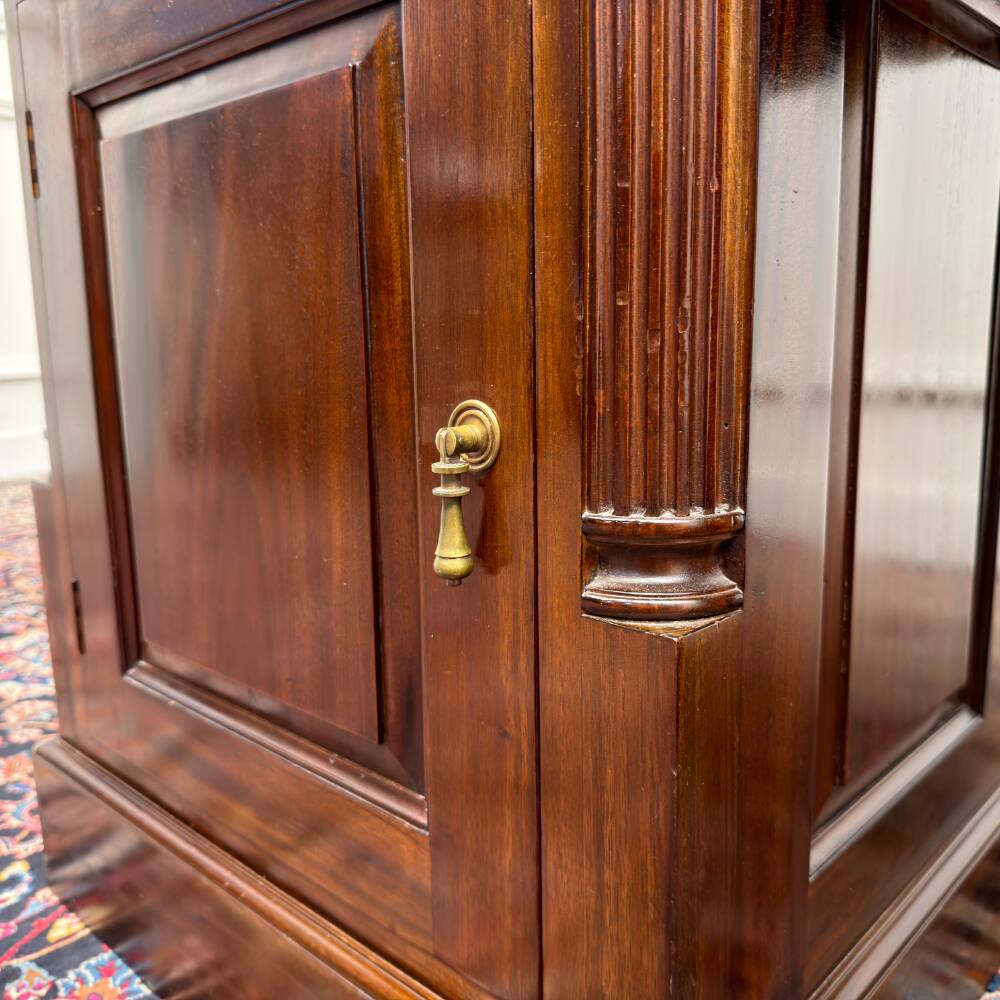Classic English Desk Green Leather Inlay