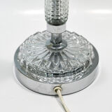 Lampe  à poser verre er metal chrome 1970's