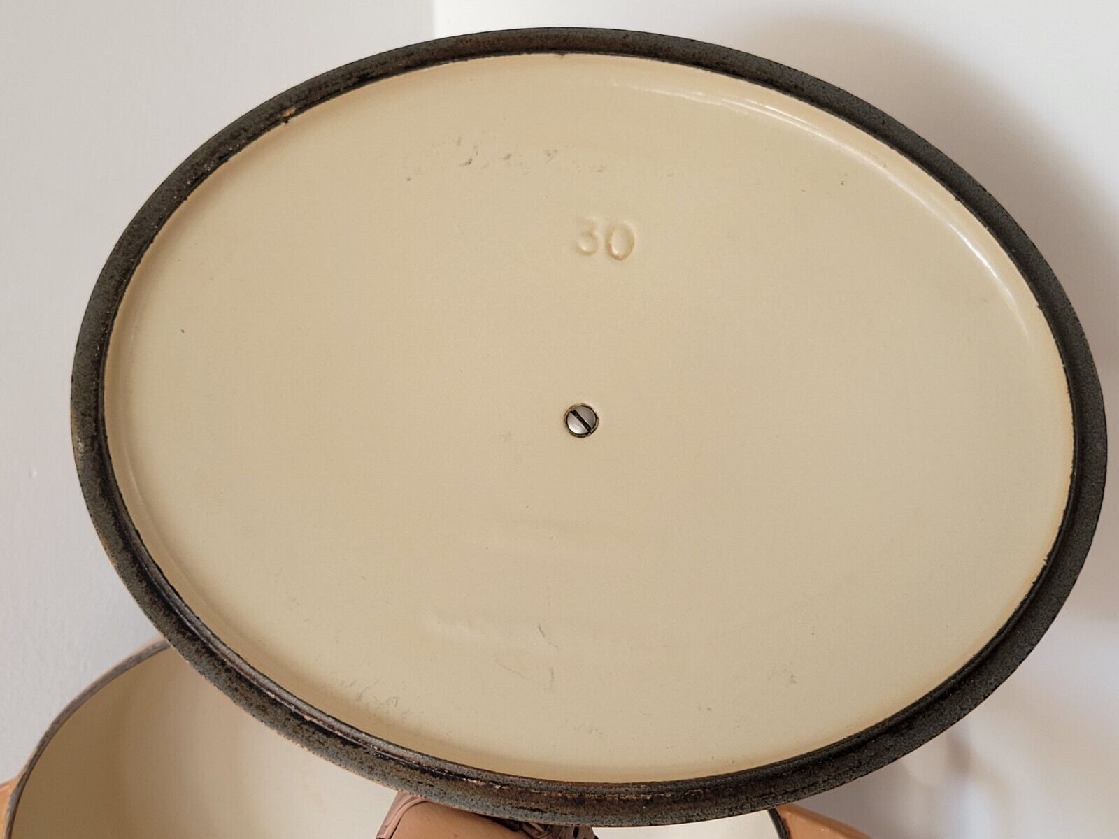 Tureen Le Creuset vintage oval casserole in brown enamelled cast iron size 30