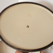 Tureen Le Creuset vintage oval casserole in brown enamelled cast iron size 30
