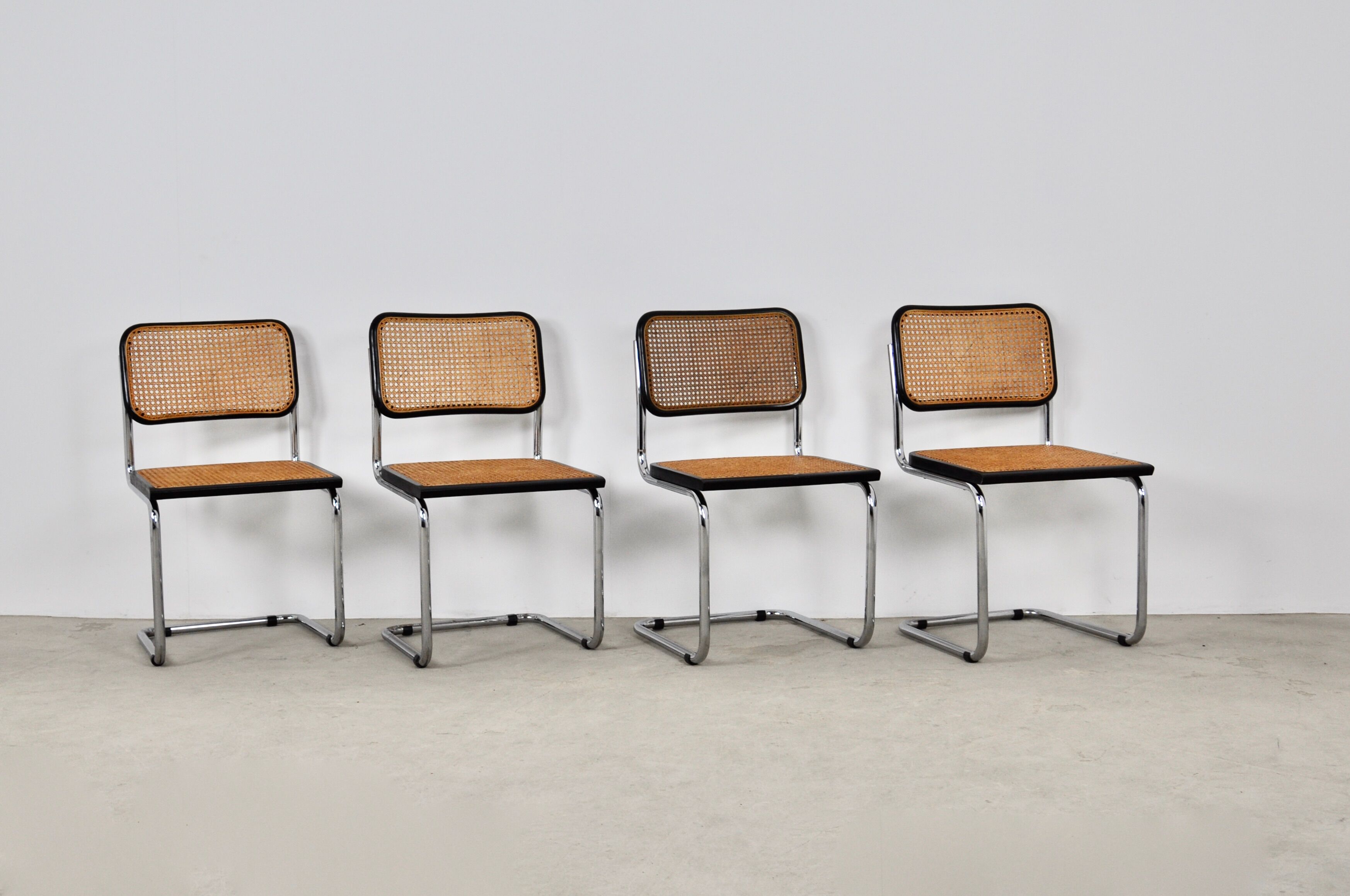 Series of 4 chairs B32 by Marcel Breuer