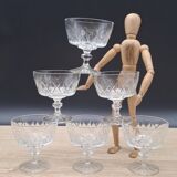 Set of 6 chiseled sparkling wine glasses