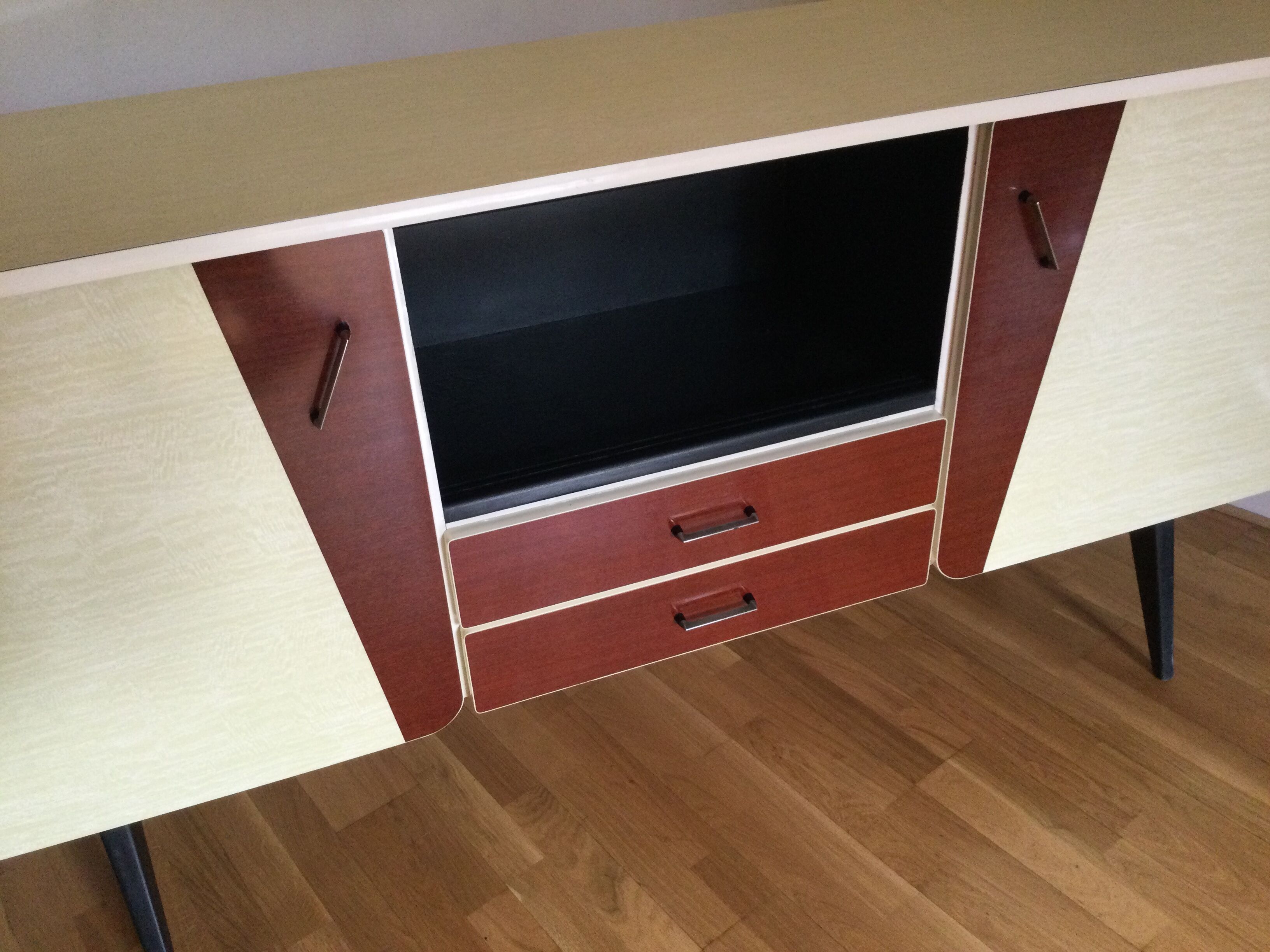 Enfilade vintage bois et formica