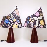 A pair of post-modern Missoni table lamps by Massimo Valloto, Italy, 1980s.