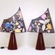 A pair of post-modern Missoni table lamps by Massimo Valloto, Italy, 1980s.