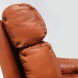 Brown leather armchair Coronado by Tobia Scarpa for B&B Italia, Italy ca. 1960