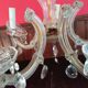 Old chandelier glass and brass