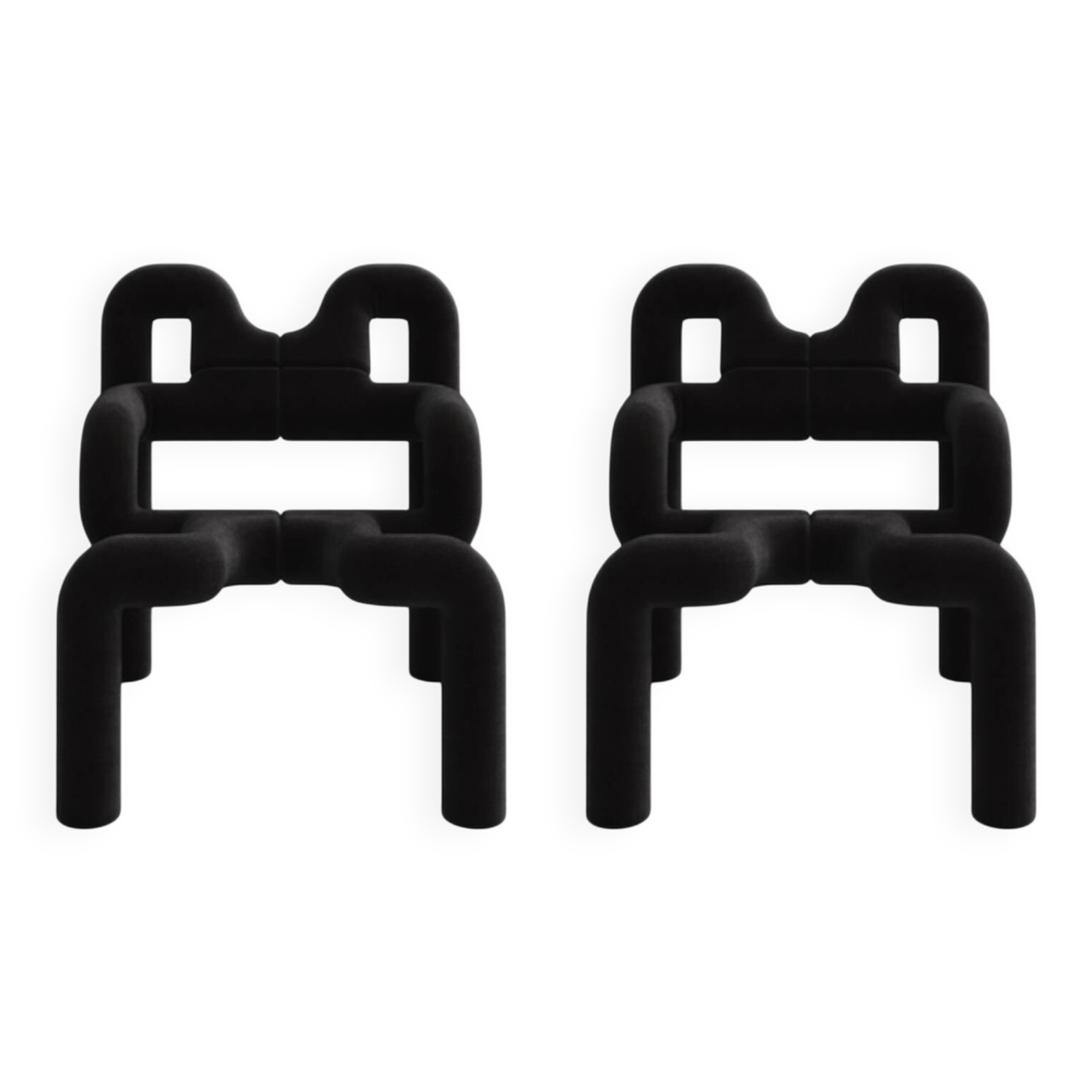 Contemporary Pair of Armchairs Mod Ekstrem Designed by Terje Ekstrom