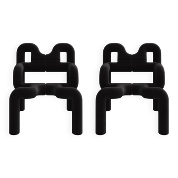Contemporary Pair of Armchairs Mod Ekstrem Designed by Terje Ekstrom