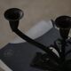 Early 20th century, pair of Danish Art Deco candlesticks in metal with three arms, 1930s.