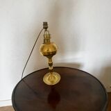 Electrified copper kerosene lamp