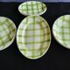 Moulin des Loups Orchies serving dishes, "Nappe" model, Green (set of 9)