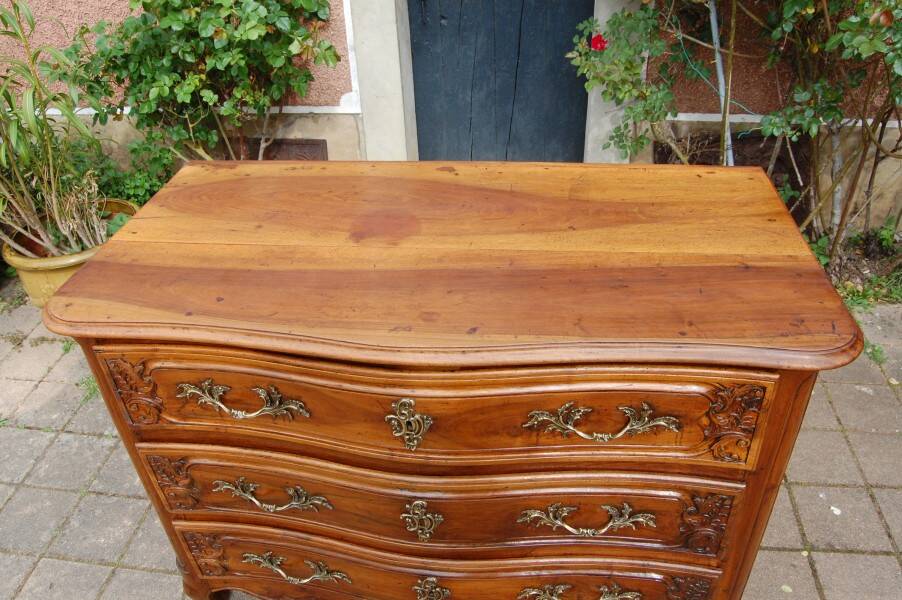 18th-century Louis XV walnut commode.