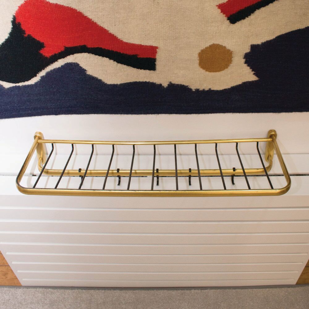 Wall coat rack made of brass