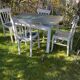 Quatre chaises blanches rétro année 50 originales