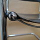 chair design vintage tubes chrome leather black