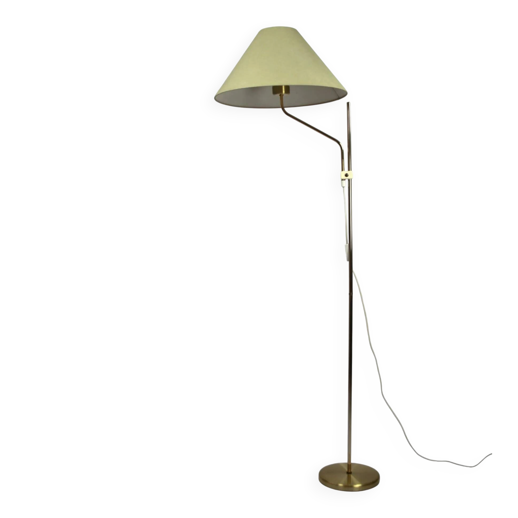 Brass Floor Lamp, Model G295 by Belid, Sweden —  Late1970s/ Early1980s