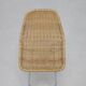 3x bar stool in rattan and chrome by rohé noordwolde, 1960s