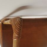 Vintage rattan wall shelf