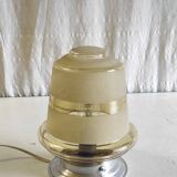 Smoked/sandblasted glass ceiling light - mid 20th century