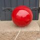 Wofi Leuchten red glass ball lamp from the 90s