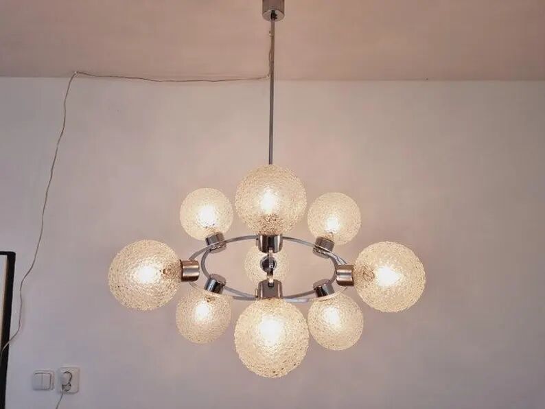 Large Midcentury Galaxy Sputnik Chandelier, Germany, 1970s
