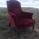 Bordeaux velvet english armchair