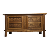Brutalist oak sideboard by Joseph Savina circa 1950