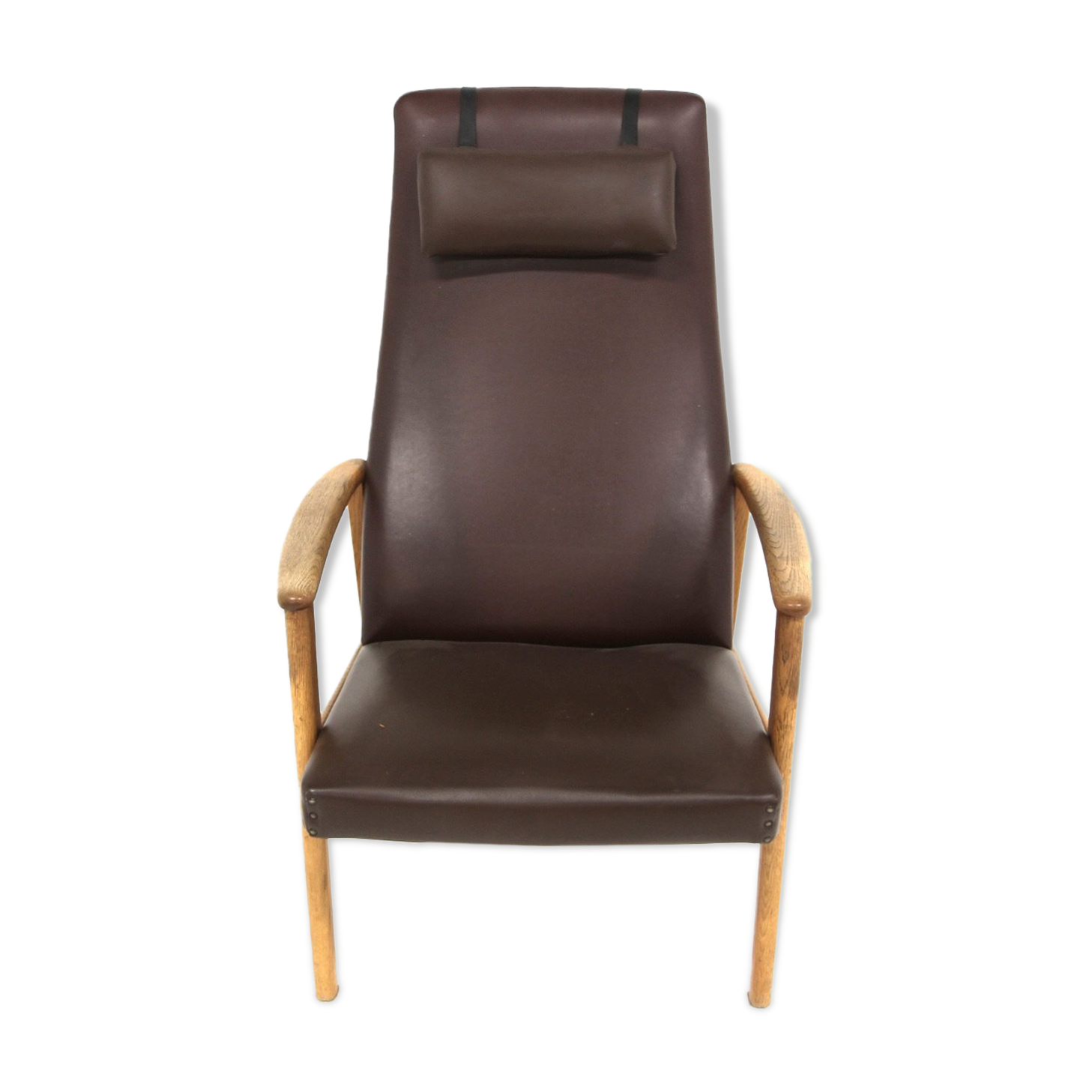 Scandinavian armchair in skai Sweden 1960