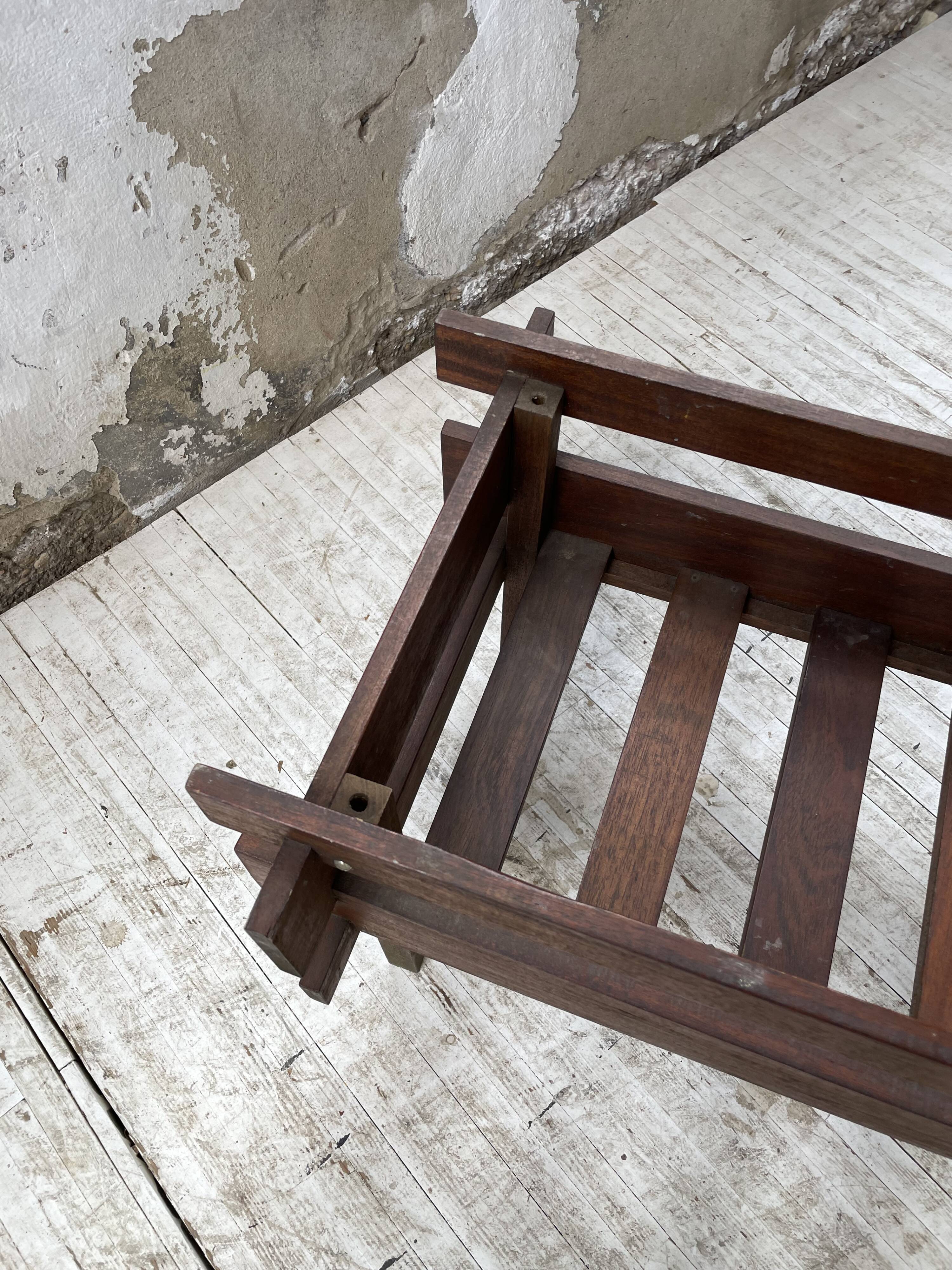 Small modernist oak planter from the 1950s