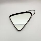 Miroir triangulaire en teck, Danemark, années 70