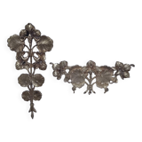 Two bronze ornaments furniture floral decoration early 20th century