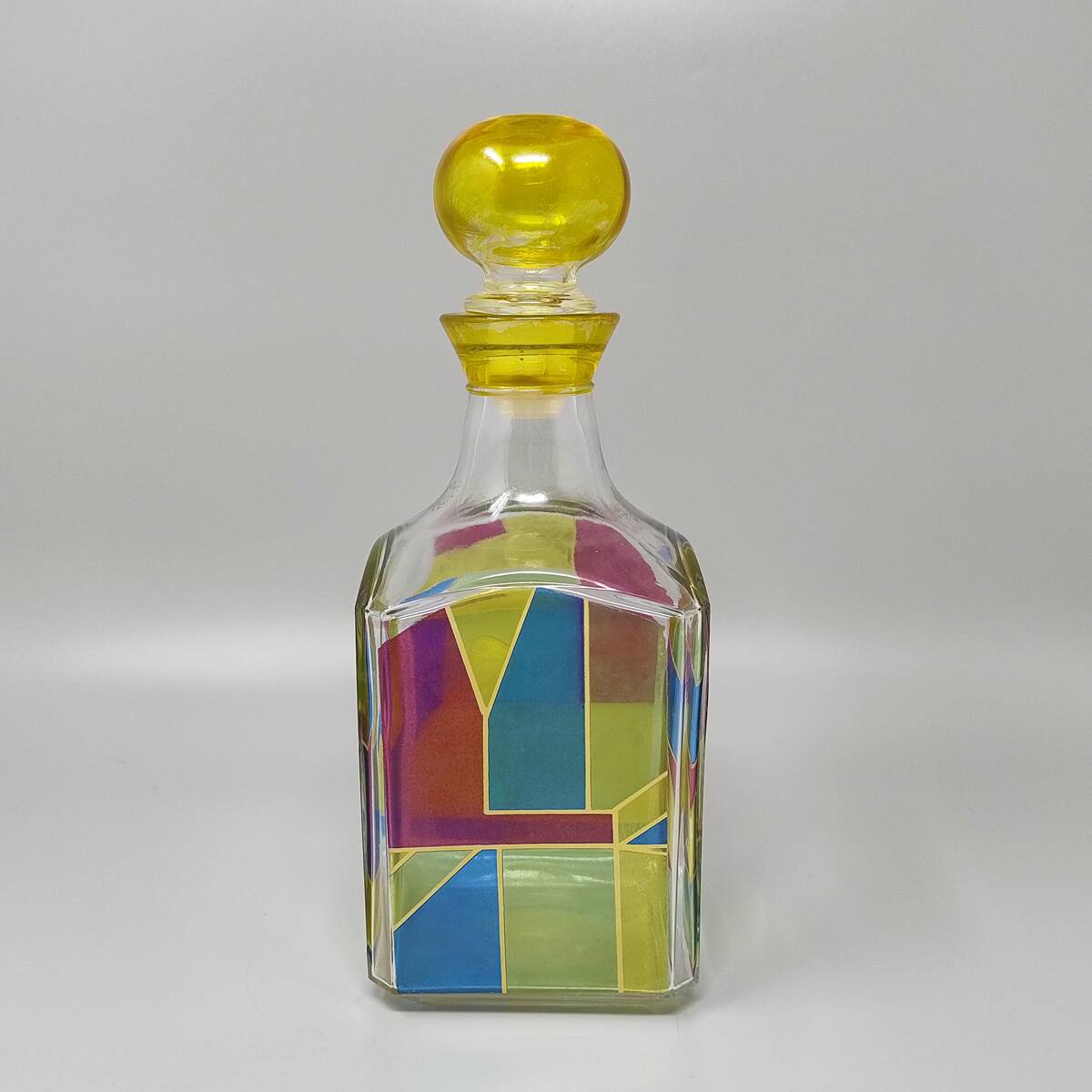 1970s Stunning Decanter or Decorative Bottle by Luigi Bormioli. Made in Ita